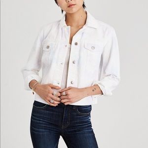 NEW American Eagle tie dye white denim jacket NWOT